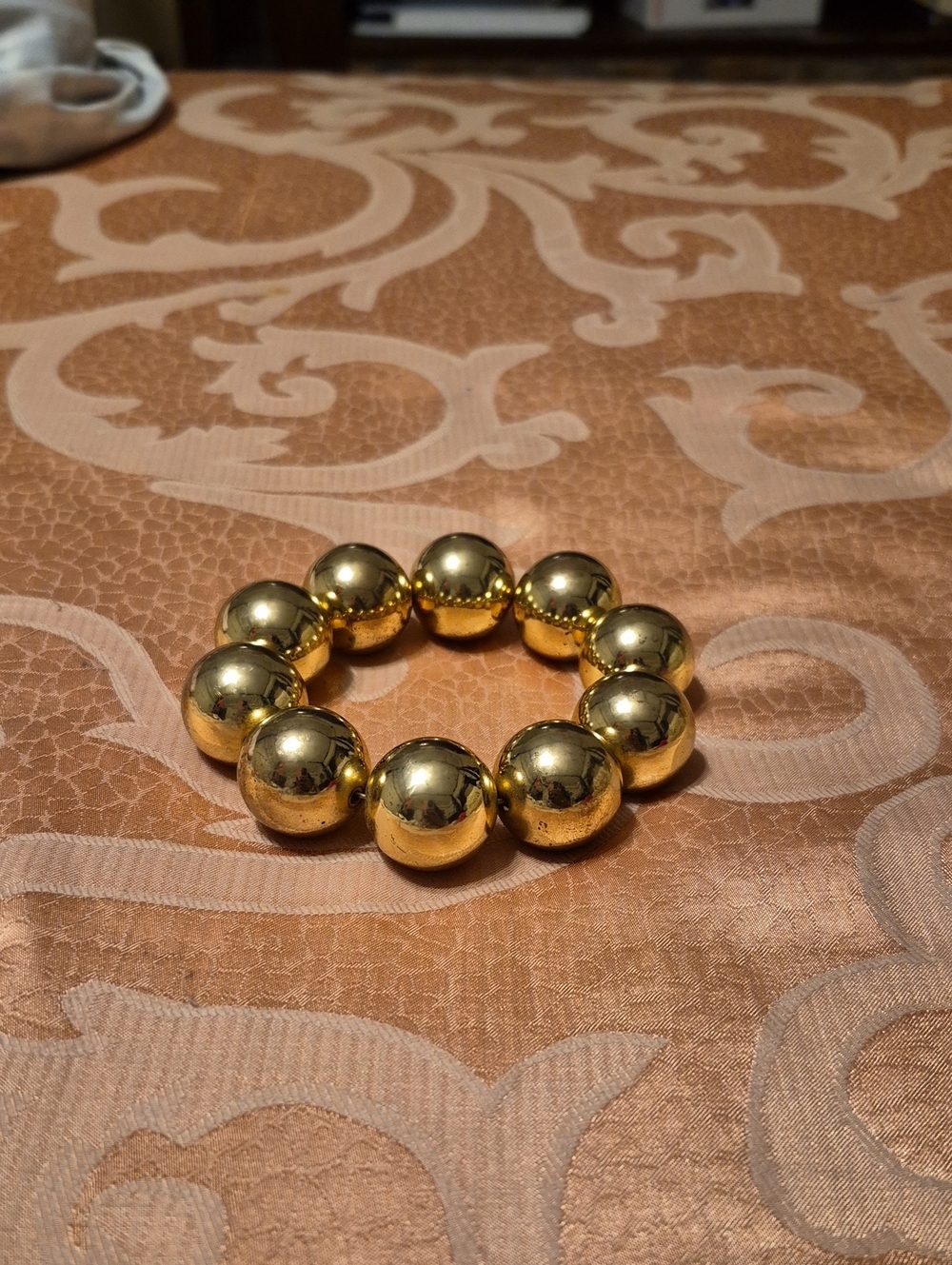 Gold Beaded Stretch Bracelet – Women's Fashion Jewelry